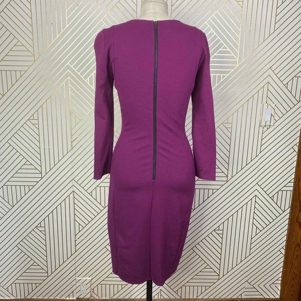 Kobi Halperin‎ Ruched Sheath Dress Purple Fuchsia - Picture 10 of 12